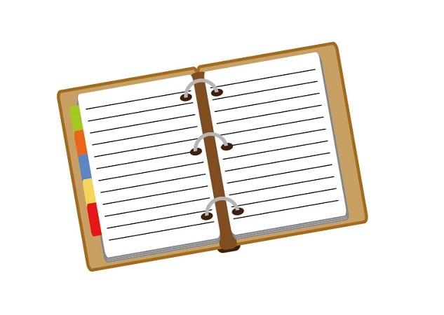 ルーズリーフ、手帳